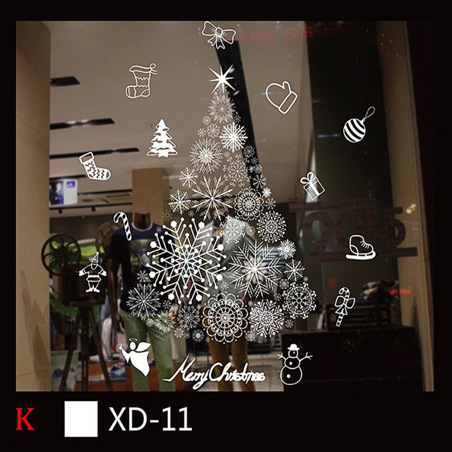 RYRDWP Christmas Snowman Vinyl Window Removable Home Wall Stickers Decal Decor