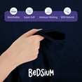 thumbnail image 4 of BEDSIUM 4pc Bed Sheet Set 1000 Thread Count Luxury Softest Bedding Sheet Set Upto 18" Deep Pocket 100% Egyptian Cotton - Wyoming King Navy Blue, 4 of 5