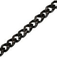 thumbnail image 2 of Men's Black Steel Swedge Curb Link Bracelet, 9", 2 of 2
