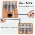 thumbnail image 4 of Piano de dedo delicado tablero de madera de durazno piano de dedo pulgar notas grabadas 17 tonos portátil para el hogar ANGGREK Otros, 4 of 7