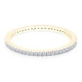 thumbnail image 2 of 1/5 CT Round Cut Natural White Diamond Eternity Stackable Wedding Anniversary Band Ring In 14K Yellow Gold Plated 925 Sterling Silver (0.20 Cttw) -10, 2 of 6