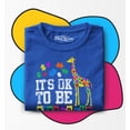 thumbnail image 3 of Shop4Ever It's OK to Be Different Autism Awareness Giraffe Toddler's Cotton T-Shirt 3T Royal Blue, 3 of 6