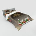 thumbnail image 2 of Ambesonne Christmas Bedding Set 4 Pcs, Vintage Wood Design, Queen, Multicolor, 2 of 2