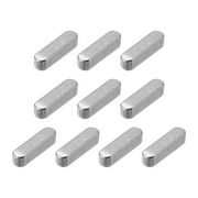 10Pack Round Ended Feather Key, 3 x 3 x 12mm Stainless Steel Key Stock Keystock