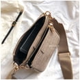 thumbnail image 3 of Alligator print women shoulder bag luxury designer wide strap Crossbody bag chain Sling bag pu leather ladies 3 bag set handbag, 3 of 6
