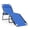 Blue, variant on Foldable Recline Lounge Chair, Adjustable Backrest & Footrest - Outdoor Beach Camping Chair - Grey/Black/Blue - 265lbs Capacity