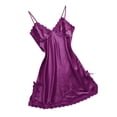 thumbnail image 4 of Lencería Sexy Para Mujer Ropa De Dormir Satén Bowknot Encaje Babydoll Cami Vestido L SM SunniMix Vestido de pijama Cami para mujer, 4 of 7