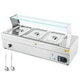 thumbnail image 5 of WILPREP Commercial Food Warmer with 3 1/2 Pans & Lids Sneeze Guards Drain Valve, 5 of 12