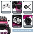 thumbnail image 4 of Xuanlur 24V Ride On Car for Kids, 24V Kids Electric Vehicles w/ 400W Motor, Remote Control, USB, 4 Wheel Suspension, Bluetooth, Power Display, Battery Powered Ride on Toys for Boys Girls (Pink), 4 of 7
