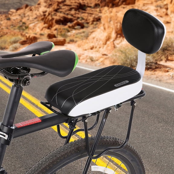bike seat Bike Rear Seat Cushion, Comfortable, Water Resistant & Easy to Install with Wide Padded Seat, for Most Bikes