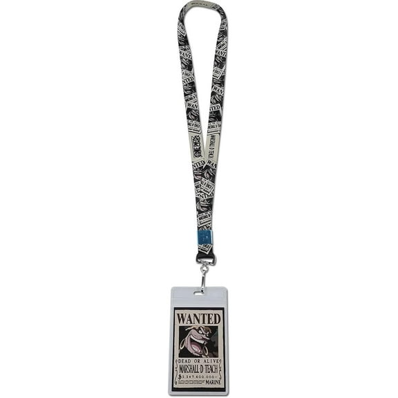 Great Eastern Entertainment One Piece: Marshall D. Teach Wanted Poster Style #01 Lanyard with ID Holder