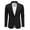 Black, variant on Men's Lightweight Two Button Knit Blazer - Casual Sport Coats Suit Jacket