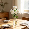 thumbnail image 6 of Ouuluon Lifelike Four-Headed Faux Silk Bouquet, 32 inch Floral for Wedding Home High-End Decor, 6 of 6