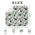 thumbnail image 4 of Boston Terriers and Pioneer Flower Dish Drying Mat for Kitchen 1 Pack, Ultra Absorbent Microfiber Dishes Drainer Mats,16"x18", 4 of 6