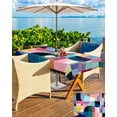 thumbnail image 5 of Boanket Outdoor Tablecloth with Umbrella Hole for Patio/Picnic/Party/Camping, Colorful Geometric Waterproof Table Cloth Rectangle Table Cover Washable, Abstract Art Color Block Modern (60"x 102"), 5 of 7