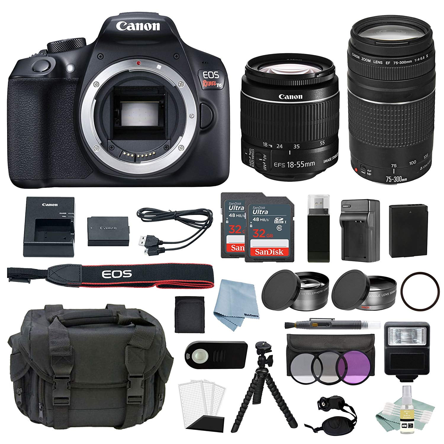 canon t6 camera bundle