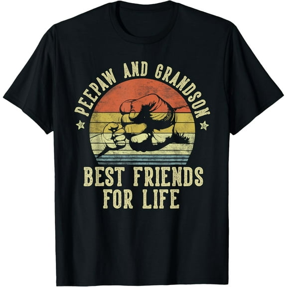 Peepaw and Grandson Best Friends for Life Funny Peepaw T-Shirt