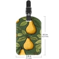 thumbnail image 6 of Square 2Pack PU Leather Pear Cruise Luggage Tag with Privacy Cover and Name ID Tag for Travel Handbags Backpacks Luggage Tags, 6 of 6