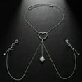 thumbnail image 4 of Sparkling Body Chain Nipple Chain Necklace Adjustable Body Necklace Alloy Texture for Women Who Love to Stand Out, 4 of 8