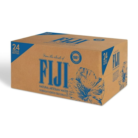 FIJI Natural Artesian Bottled Water 500 mL / 16.9 fl oz (Pack of 24)