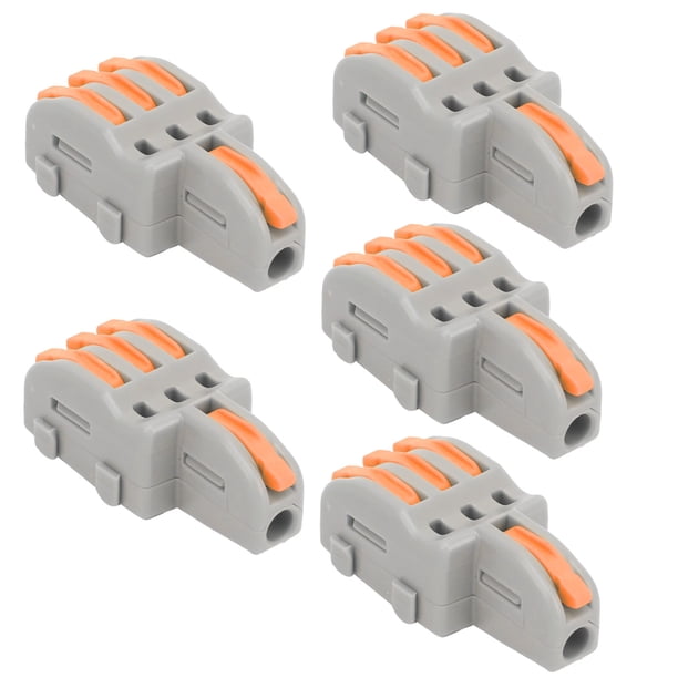 Conectores De Cable De Palanca, Conector De Empalme Conectores De Cable Compactos Ignífugos Para Fuentes De Alimentación Para Maquinaria Para Control Eléctrico Para Mejoras En OTVIAP Naranja