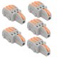 thumbnail image 1 of Conectores De Cable De Palanca, Conector De Empalme Conectores De Cable Compactos Ignífugos Para Fuentes De Alimentación Para Maquinaria Para Control Eléctrico Para Mejoras En OTVIAP Naranja, 1 of 8