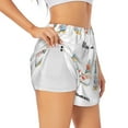 thumbnail image 2 of Bixox Women's Summer Gnome pattern 2 in 1 Running Shorts - Lightweight Athletic Workout Gym Yoga Shorts Liner with Pockets - Small, 2 of 5