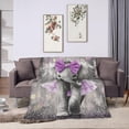 thumbnail image 7 of Elephant Blanket, Ultra Soft Funny Elephant Throw Blanket Gifts for Women Men Adults, Warm Cozy Plush Fleece Flannel Blankets 80"x60" for Couch Bedding, 7 of 7