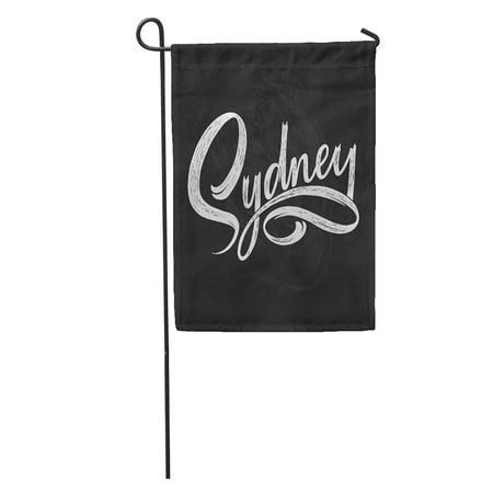 SIDONKU Australia City Name Hand Lettering Sydney Made Brush Calligraphic Capital Garden Flag Decorative Flag House Banner 28x40 inch