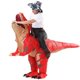 thumbnail image 4 of Disfraz inflable de dinosaurio Mxosum T-REX Ride para adulto, rojo, 4 of 6
