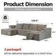 thumbnail image 6 of CHORRO Large Sectional Cloud Couch,U-Shaped Sofa(Camel),Modular And Compressed,Three Packages,134 Inches, 6 of 10