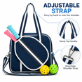 thumbnail image 3 of Waterproof Pickleball Paddle Bag for Men and Women, Large Capacity Tennis Bag with Adjustable Shoulder Strap and Zippered Paddle Compartment,M26, 3 of 7