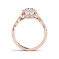 thumbnail image 3 of 1-1/4 Carat T.W. Diamond Criss-Cross Shank Single Halo 14kt Rose Gold Engagement Ring, 3 of 4