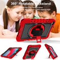 thumbnail image 4 of Dteck Kids Case for iPad mini 5/4 Case 7.9", iPad mini 5 Case, iPad mini 4 Case, 360 Rotating Hand Strap Stand Shoulder Strap Heavy Duty Drop Protection Rugged Case, Red, 4 of 7