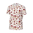 thumbnail image 6 of Wukai Red Mushroom Print Men's Short-Sleeved Mesh T-Shirt,Quick-Dry Short Sleeve Workout T-Shirt-Large, 6 of 8