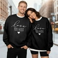 thumbnail image 2 of Oversized Valentine's Day Sweatshirt for Women Heart Love Shirts Couple's Printed Crew Neck Hoodless Men 2026 Fall Trendy Outfits, 2 of 5
