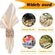 thumbnail image 3 of Paquete de 24 servilleteros tejidos, anillos redondos bohemios hechos a mano por jacinto de agua natural, servilleteros de tela para fiestas, bodas, suministros para decoración de mesa de cena, 3 of 3