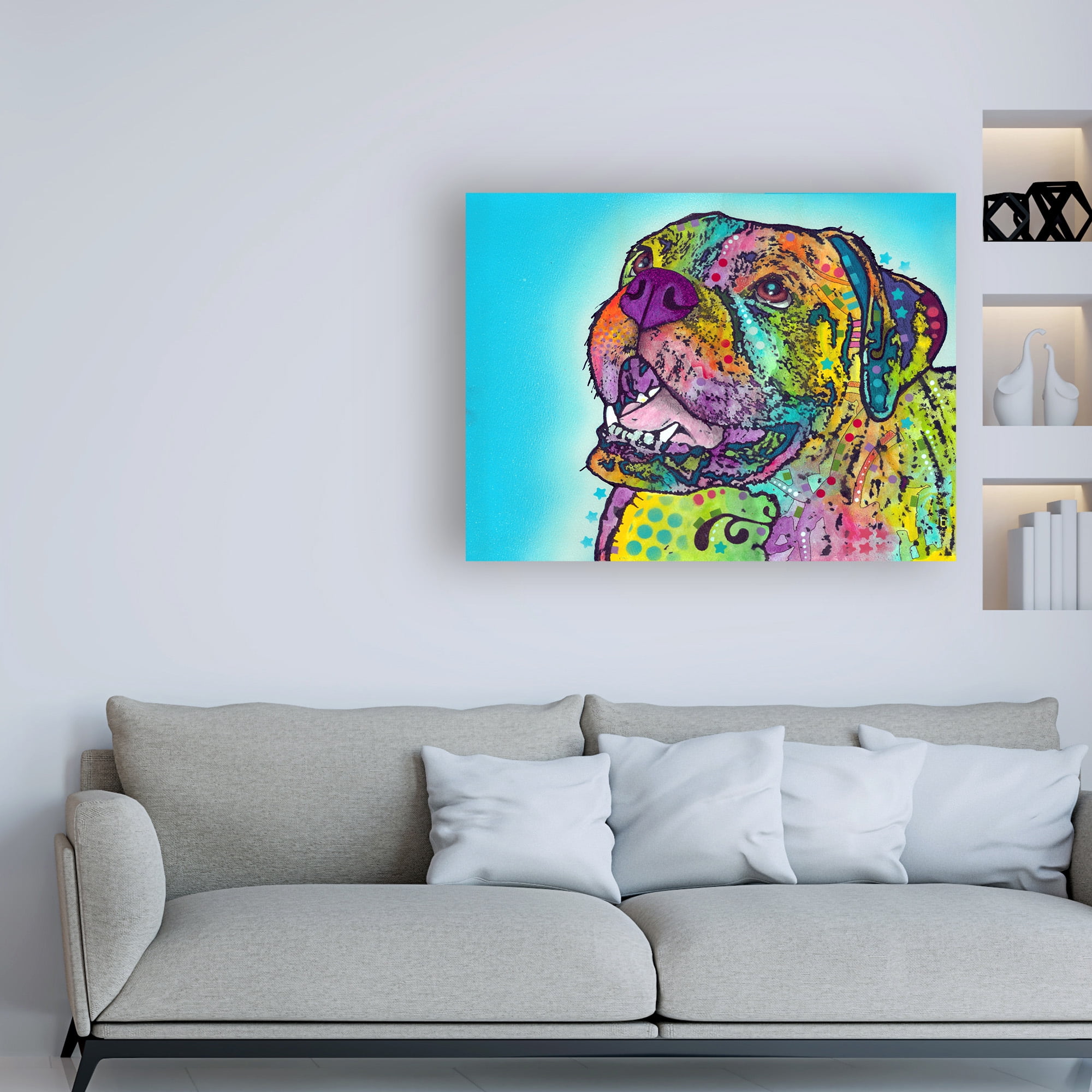 Trademark Fine Art 'Smiling Boxer' Canvas Art by Dean Russo