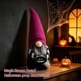 thumbnail image 5 of Halloween Witch Gnome with Magic Broom, 9.84 in Faceless Spooky Dwarf Figurine, Cute Tabletop Decoration for Mantel Shelf Home Party Decor and Halloween Gift，C, 5 of 5