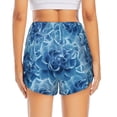 thumbnail image 2 of Lsque Vintage Floral Printed Women's Running Shorts with Liner Pockets,Elastic Quick Dry Workout Athletic Gym Yoga Shorts,Womens High Waist Shorts-X-Large, 2 of 9