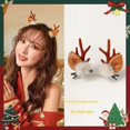 thumbnail image 3 of Tocado navideño para niños/señoras, accesorios para el cabello, horquilla con asta de reno, astas de bayas, 3 of 5