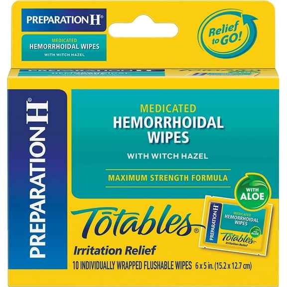 Preparation H Totables Irritation Relief Wipes - 10 Ct