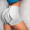 thumbnail image 4 of Balery Cute Ghost Simple Drawing Pantalones cortos de entrenamiento estampados para mujer, sin costuras, ajustados, para gimnasio, yoga, correr, deportes, ejercicio activo, fitness.-Small, 4 of 8
