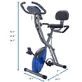 thumbnail image 2 of 3 in 1 Folding Exercise Bike,Foldable Stationary Bike with LCD Display, and Resistance Bands,16 Level Adjustable Magnetic Resistance X-Exercise Bike,Indoor Cycling Exercise Bike for Home,Blue, 2 of 9