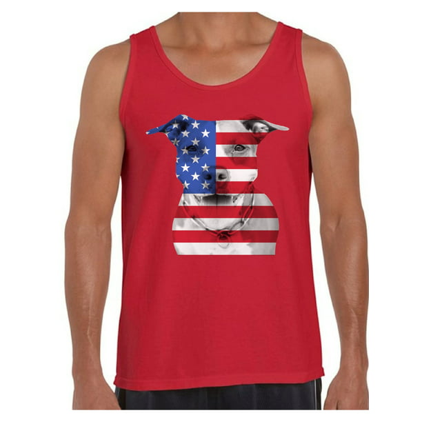 Awkward Styles Men's USA Flag Pitbull Graphic Tank Tops American Flag ...