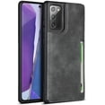thumbnail image 4 of Galaxy Note 20 Wallet Case with Card Holder, Luxury PU Leather Kickstand Card Slots,Double Magnetic Clasp and Flip Wrist Strap Multi-Function Case for Samsung Galaxy Note 20 6.7",Gray, 4 of 14