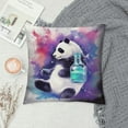 thumbnail image 2 of HENGT  Throw Pillow Covers Galaxy Watercolor Panda Decorative Square Throw Pillow Cases Soft Solid Cushion Cover for Sofa Couch Bedroom Car, 2 of 5