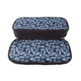 thumbnail image 5 of Lsque Tropical Leaves Printed Big Capacity PU Leather Pencil Case Large Pencil Pouch Stationery Pen Bag Pencil Holder for Teen, 5 of 6