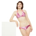 thumbnail image 4 of Pretty in Pink: Marble Strappy Bikini Set, Cute and Trendy Swimwear, 4 of 9