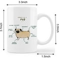 thumbnail image 5 of Funny Pug Mug Cup,Anatomy of a Pug Ceramic Mug-11oz Coffee Milk Tea Mug Cup,Gifts For Dog Lovers Pug Mom Dog Mom Women Men Teen Girls,Pet Lovers Coworkers Gifts, 5 of 5